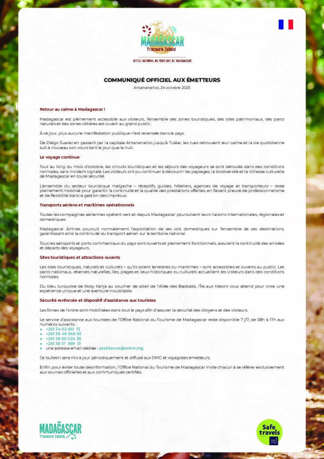 Voyage Tourisme Madagascar - Voyage à Madagascar, une « destination découverte »