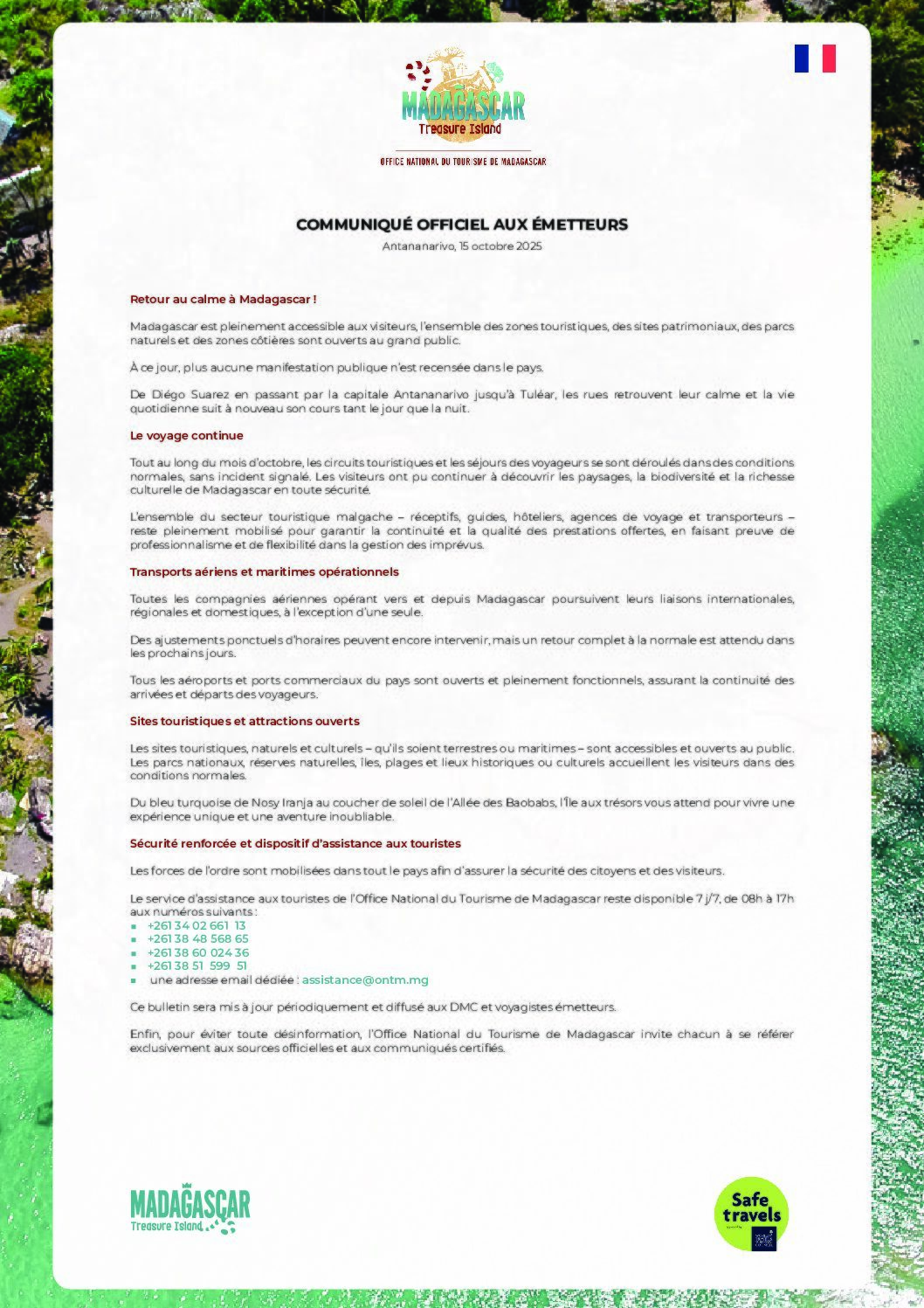 Voyage Tourisme Madagascar - Voyage à Madagascar, une « destination découverte »