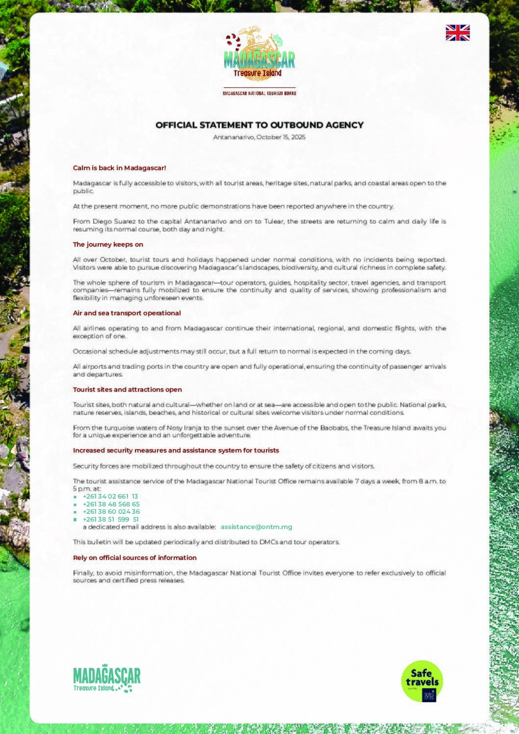 Voyage Tourisme Madagascar - Voyage à Madagascar, une « destination découverte »