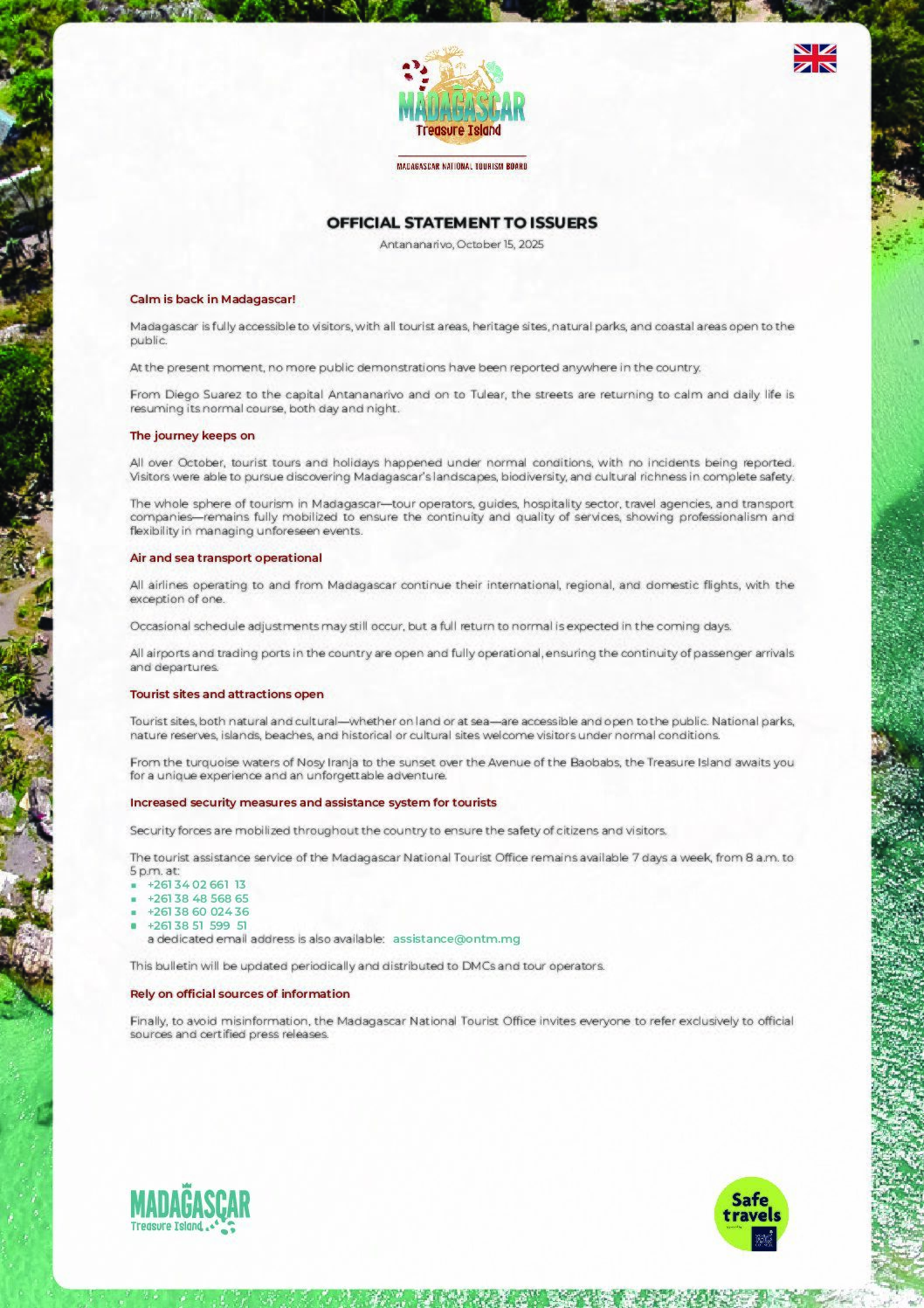 Voyage Tourisme Madagascar - Voyage à Madagascar, une « destination découverte »