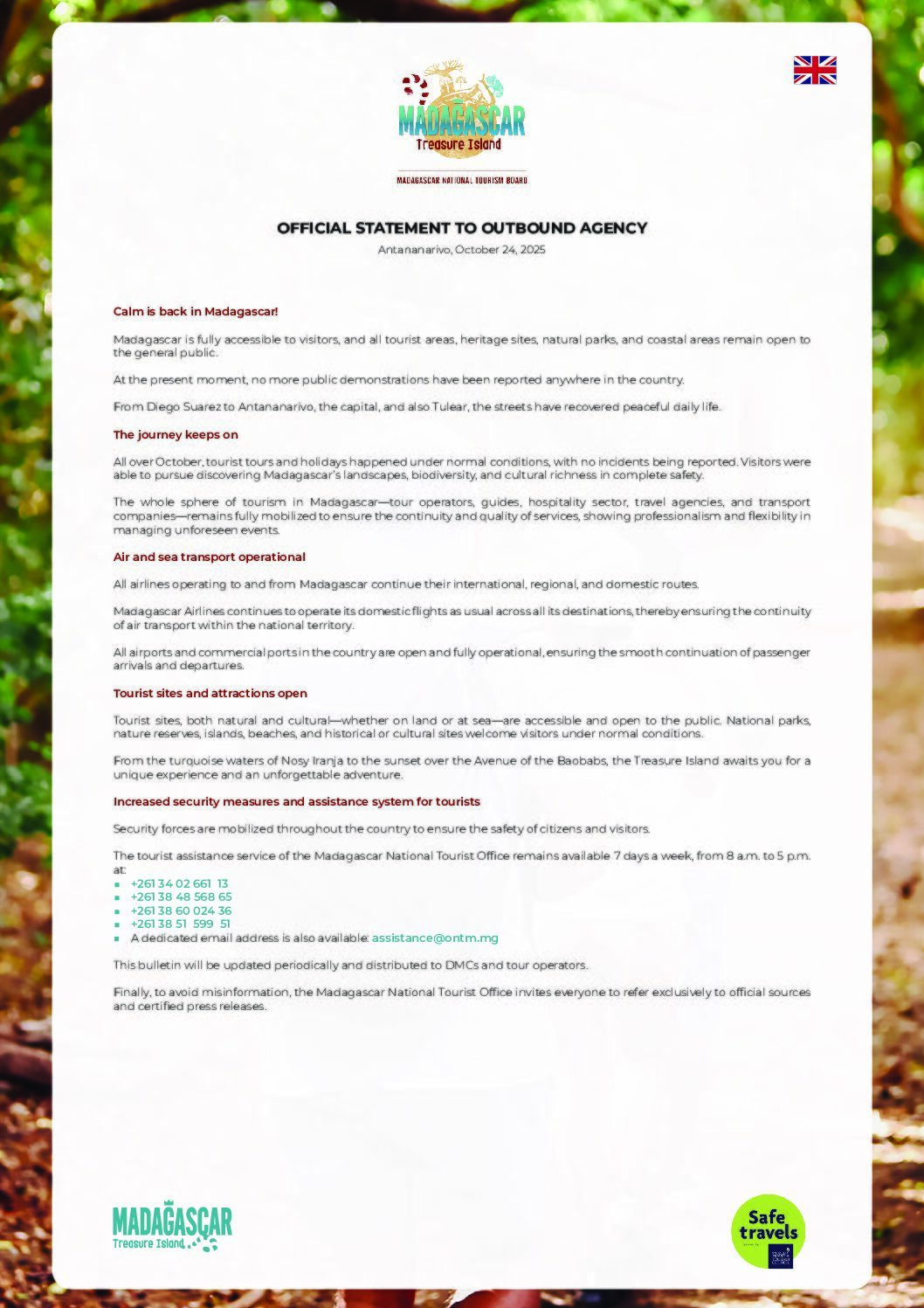 Voyage Tourisme Madagascar - Voyage à Madagascar, une « destination découverte »