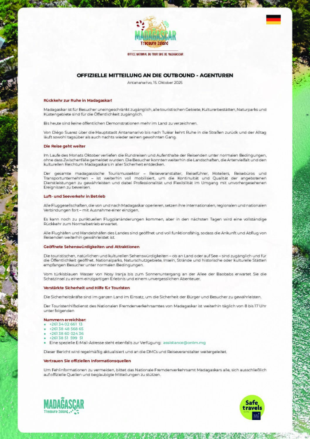 Voyage Tourisme Madagascar - Voyage à Madagascar, une « destination découverte »